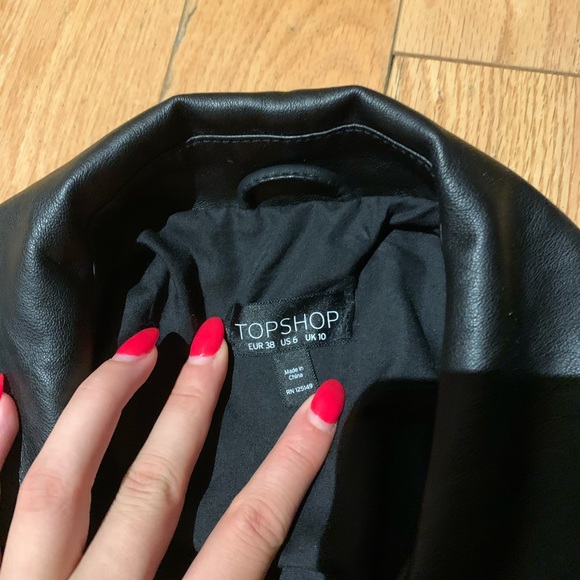 Topshop leather jacket - Picture 2 of 2
